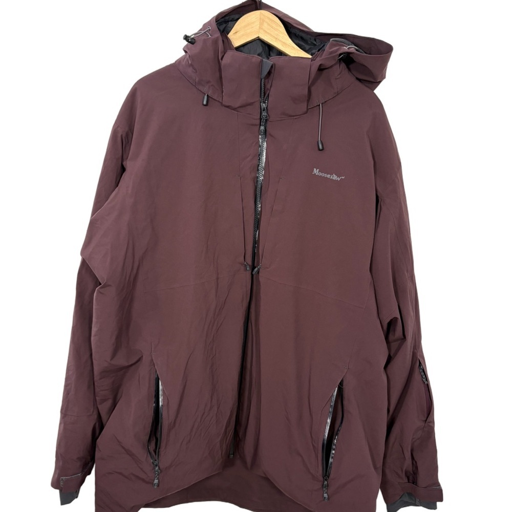 Moosejaw Primaloft RECCO Insulated Hooded Jacket Burgundy XL